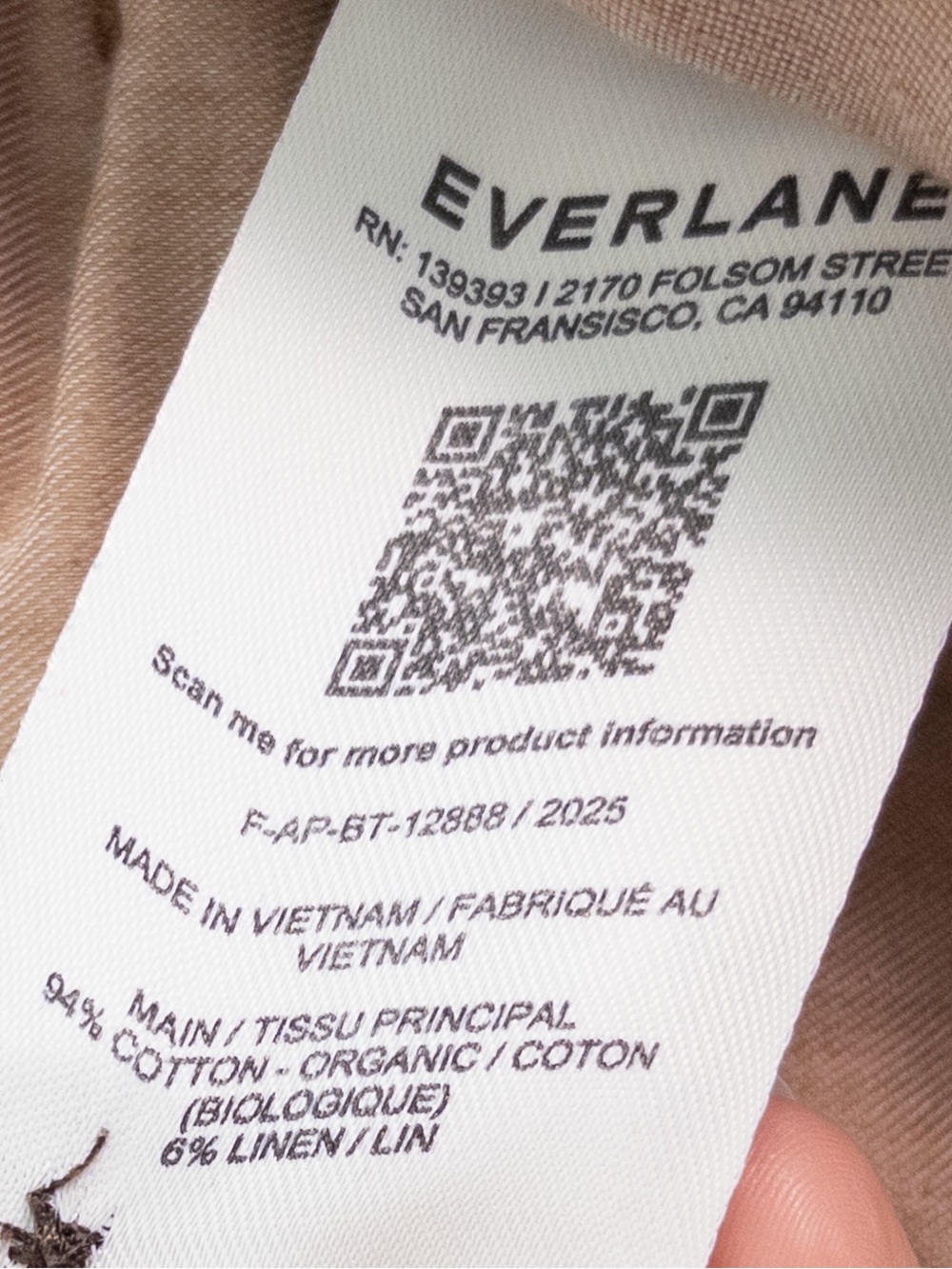 Everlane The Everywhere Barrel Pant Brown Cotton and Linen Blend - Picture 9 of 10